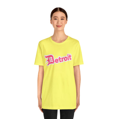 'Detroit' T-Shirt (Rhodochrosite Pink w/ Old English 'D') | Unisex Standard