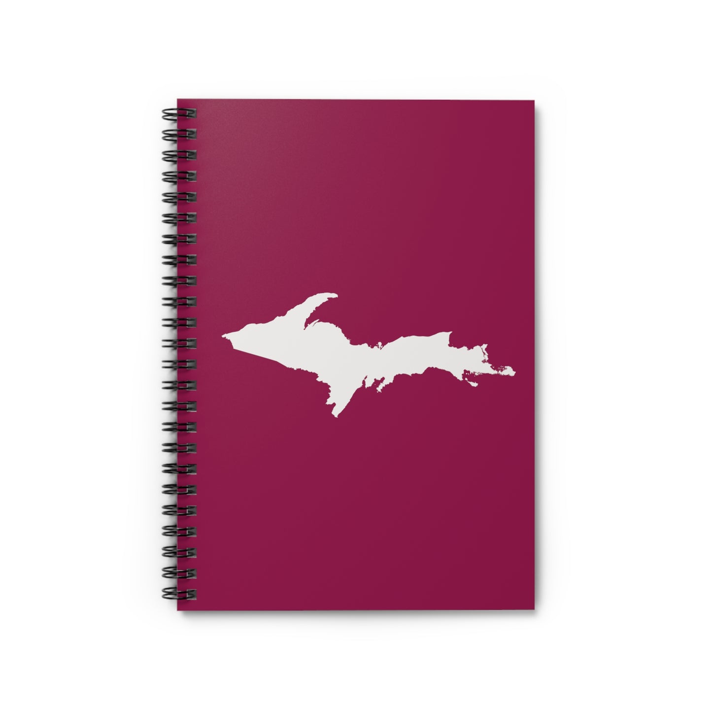 Michigan Upper Peninsula Spiral Notebook (w/ UP Outline) | Ruby Red