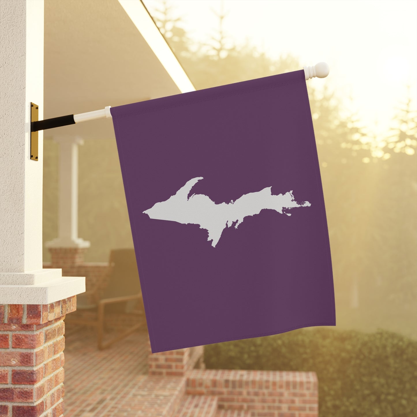 Michigan Upper Peninsula Home & Garden Flag (w/ UP Outline) | Plum