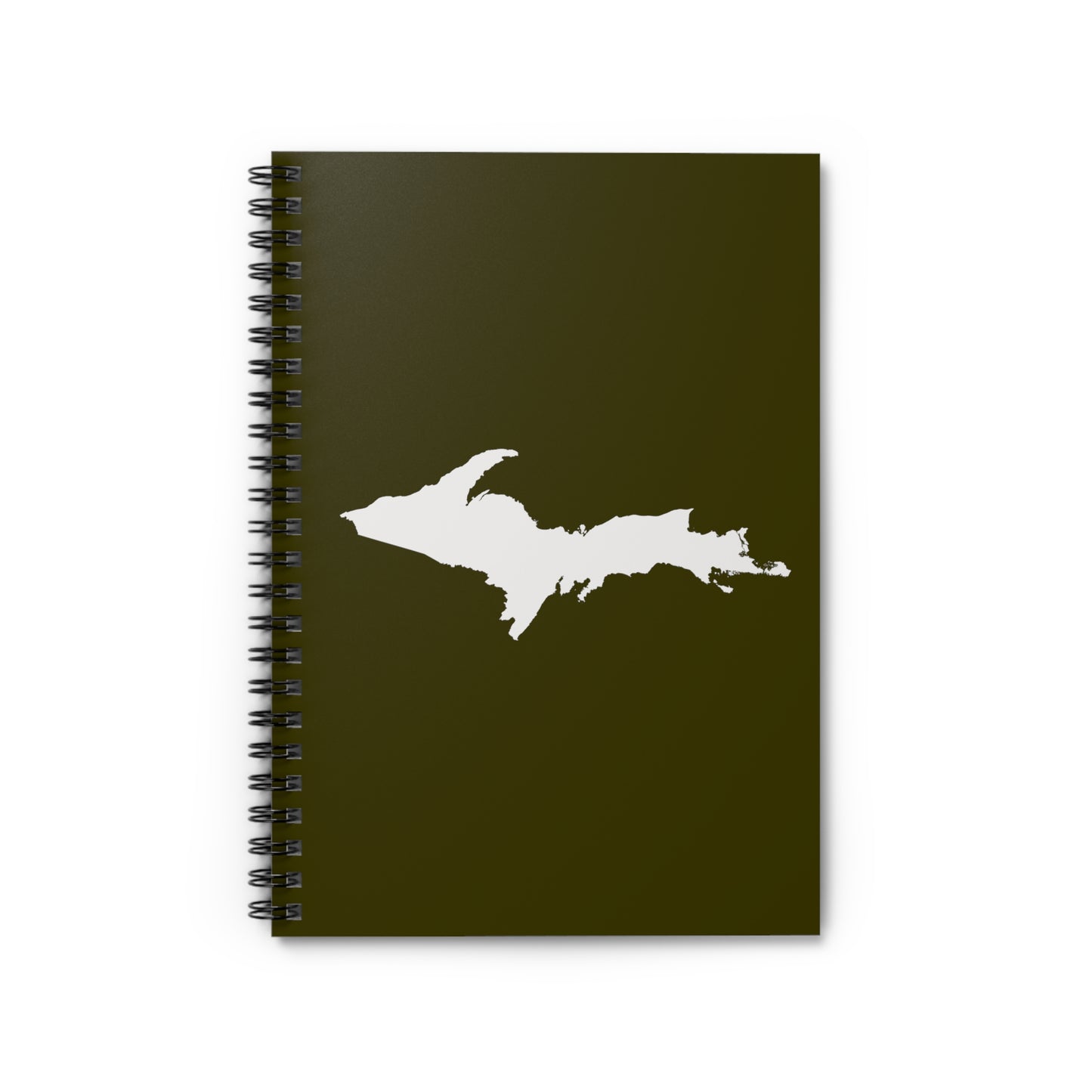 Michigan Upper Peninsula Spiral Notebook (w/ UP Outline) | Millitary Green