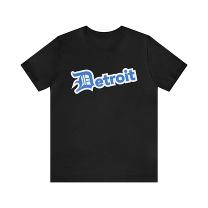 'Detroit' T-Shirt (Azure w/ Old English 'D') | Unisex Standard