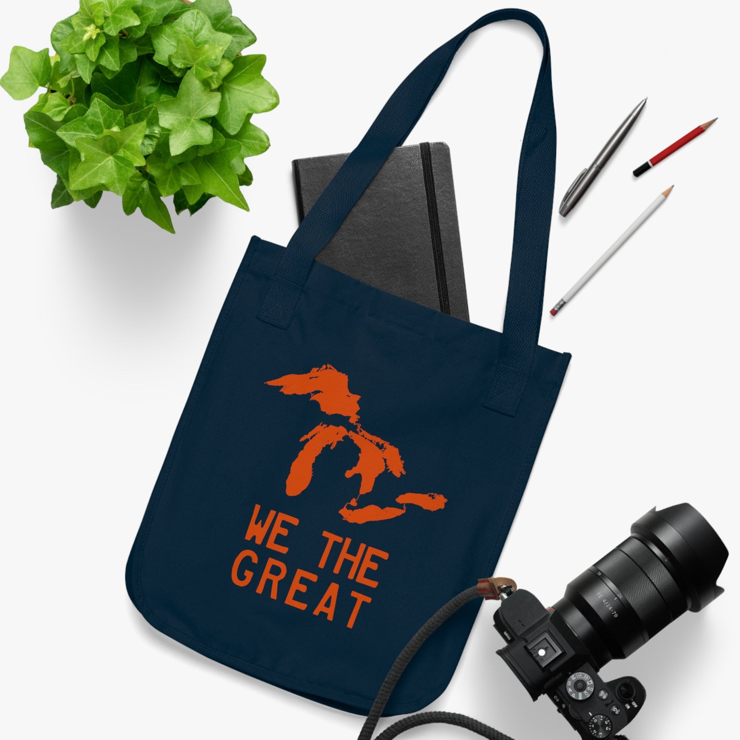 Great Lakes 'We The Great' Heavy Tote | Maple Leaf Orange