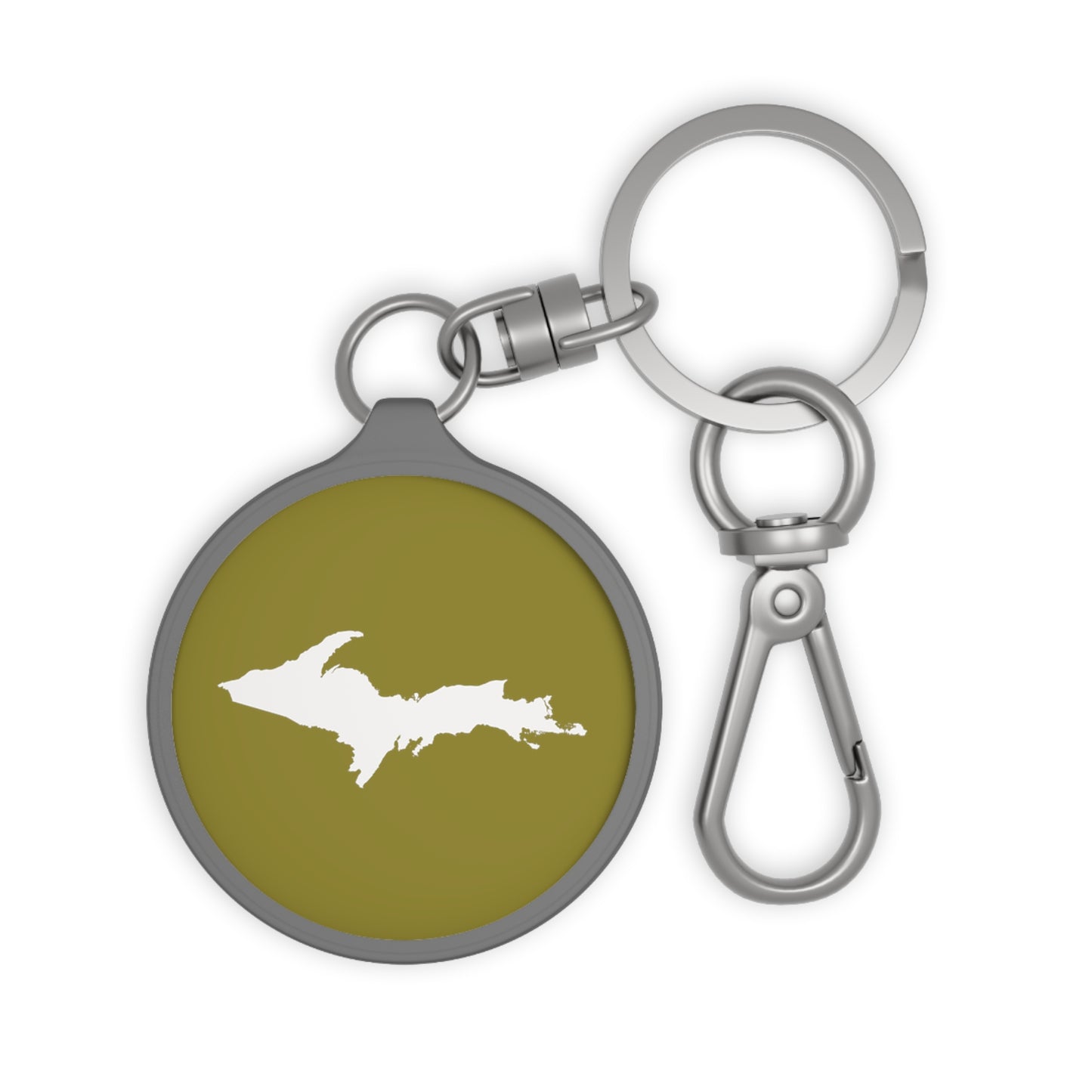 Michigan Upper Peninsula Keyring (w/ UP Outline) | Scrub Gold