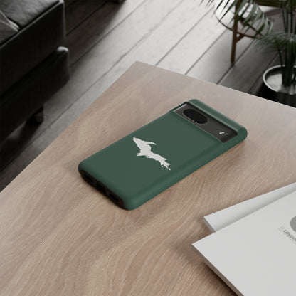 Michigan Upper Peninsula Tough Phone Case (Ginger Ale Green w/ UP Outline) | Samsung & Pixel Android