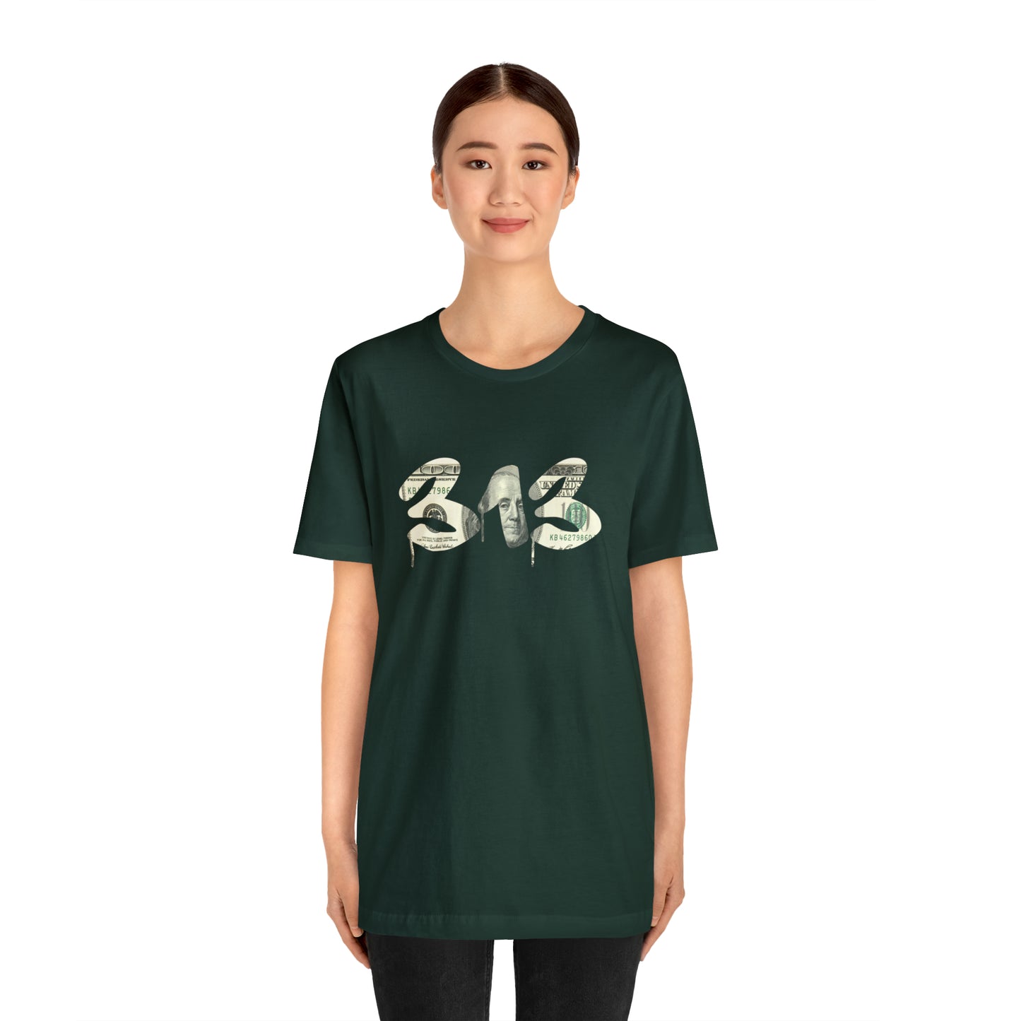 Detroit '313' T-Shirt (Benjamins Edition) | Unisex Standard