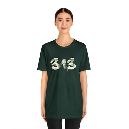 Detroit '313' T-Shirt (Benjamins Edition) | Unisex Standard