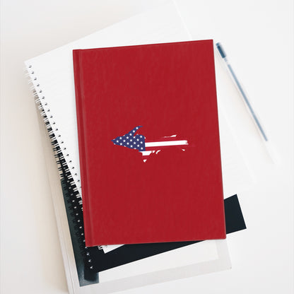 Michigan Upper Peninsula Blank Sketchbook (w/ UP USA Flag) | Thimbleberry Red