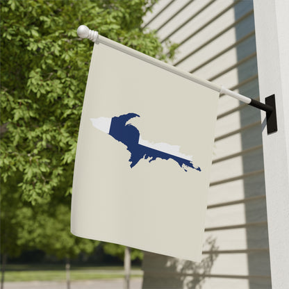 Michigan Upper Peninsula Home & Garden Flag (w/ UP Finland Flag) | Ivory White