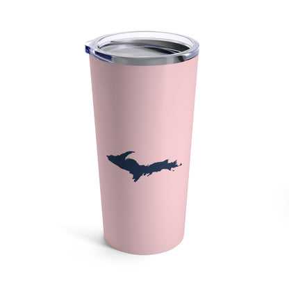 Michigan Upper Peninsula Tumbler (w/ UP Outline) | Pale Pink - 20oz