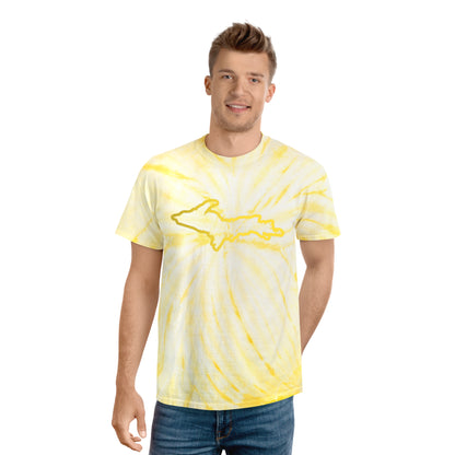 Michigan Upper Peninsula Tie-Dye T-Shirt (w/ UP Outline) | Unisex Cyclone