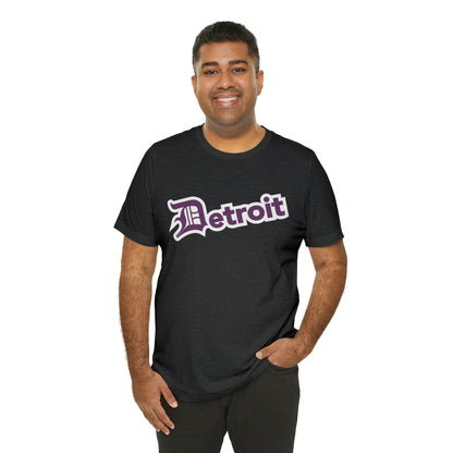 'Detroit' T-Shirt (Plum w/ Old English 'D') | Unisex Standard