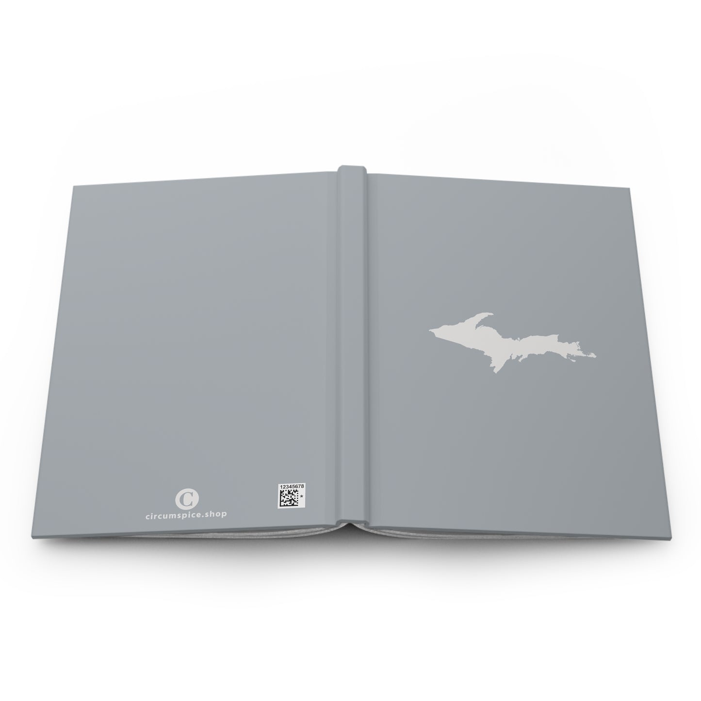 Michigan Upper Peninsula Hardcover Journal (Silver w/ UP Outline) | Ruled - 150pgs