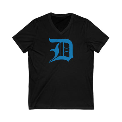 Detroit 'Old English D' T-Shirt (Azure) | Unisex V-Neck