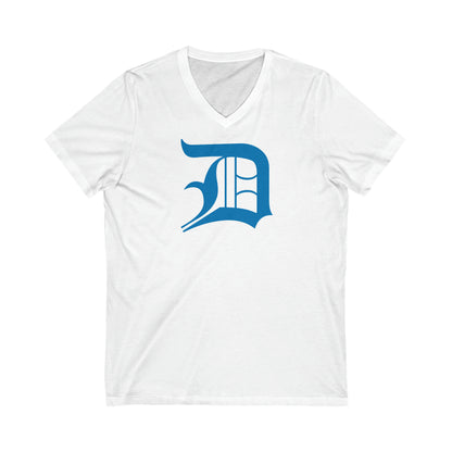 Detroit 'Old English D' T-Shirt (Azure) | Unisex V-Neck