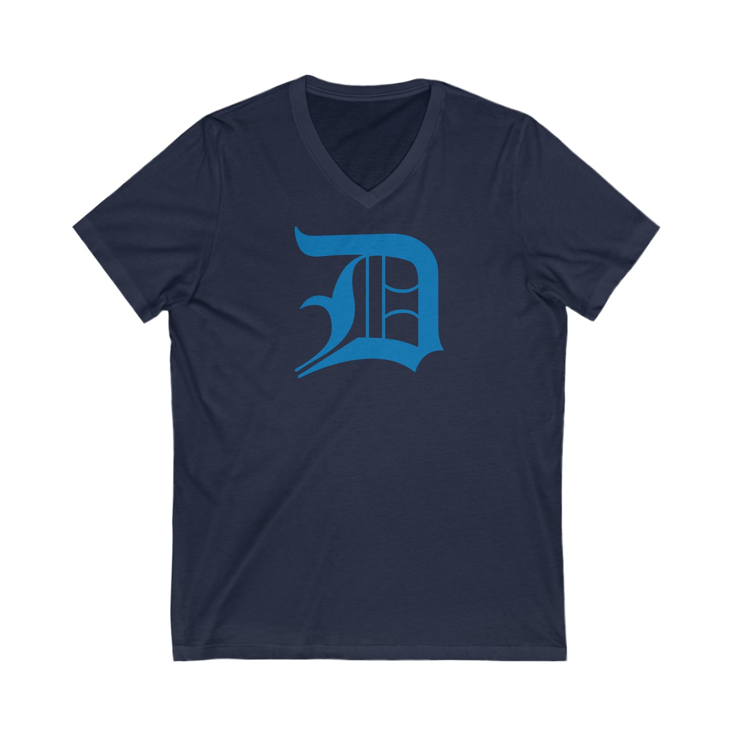 Detroit 'Old English D' T-Shirt (Azure) | Unisex V-Neck