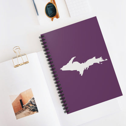 Michigan Upper Peninsula Spiral Notebook (w/ UP Outline) | Plum