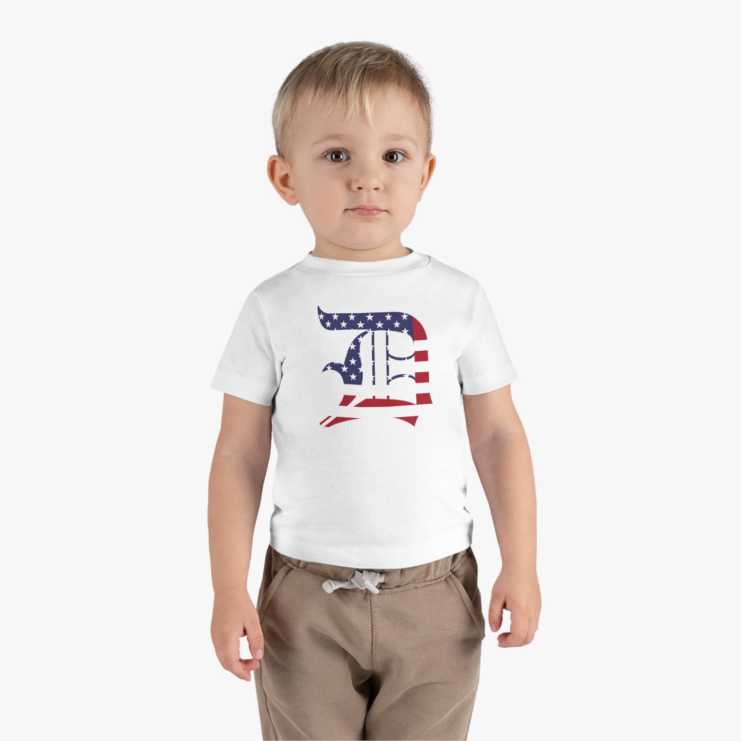 Detroit 'Old English D' Infant T-Shirt (Patriotic Edition) | Short Sleeve