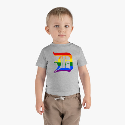 Detroit 'Old English D' Infant T-Shirt (Rainbow Pride Edition) | Short Sleeve