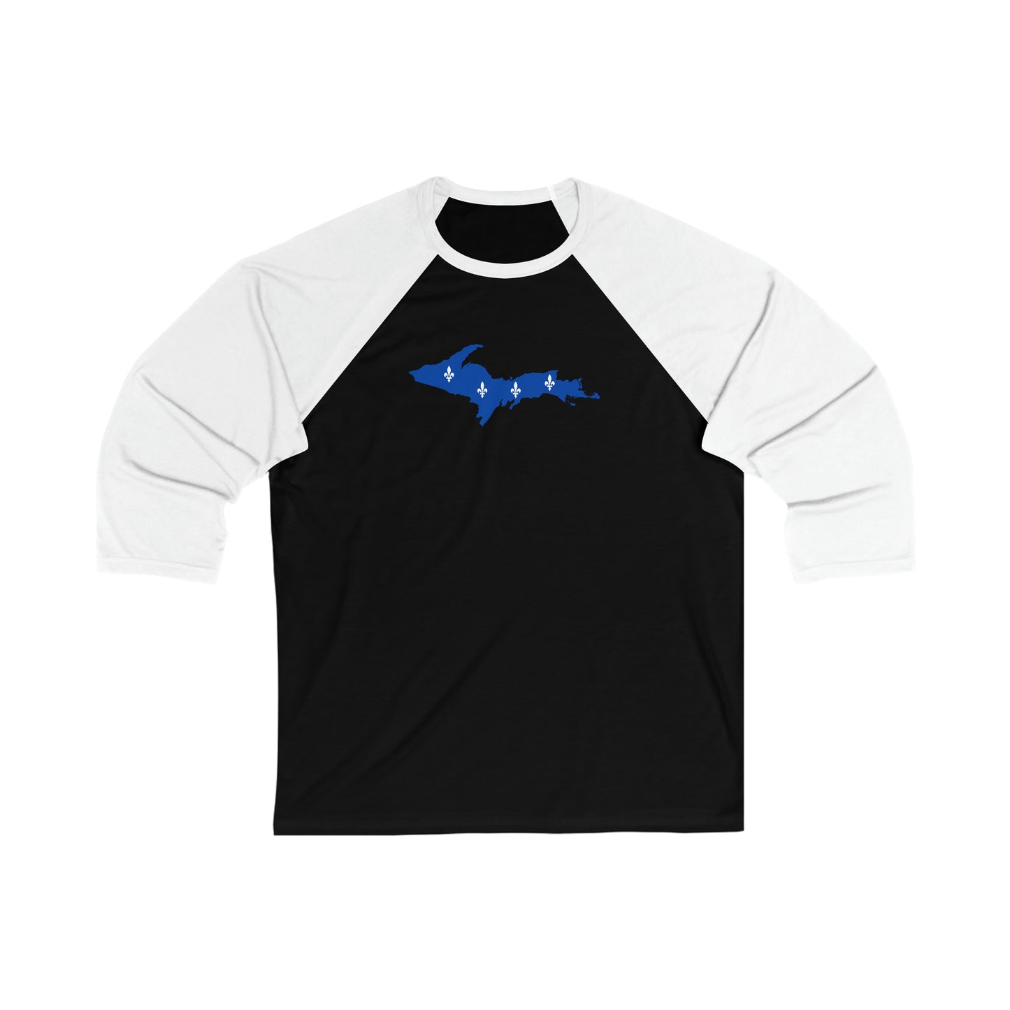 Michigan Upper Peninsula T-Shirt (w/ UP Quebec Flag)  | 3/4 Sleeve Baseball