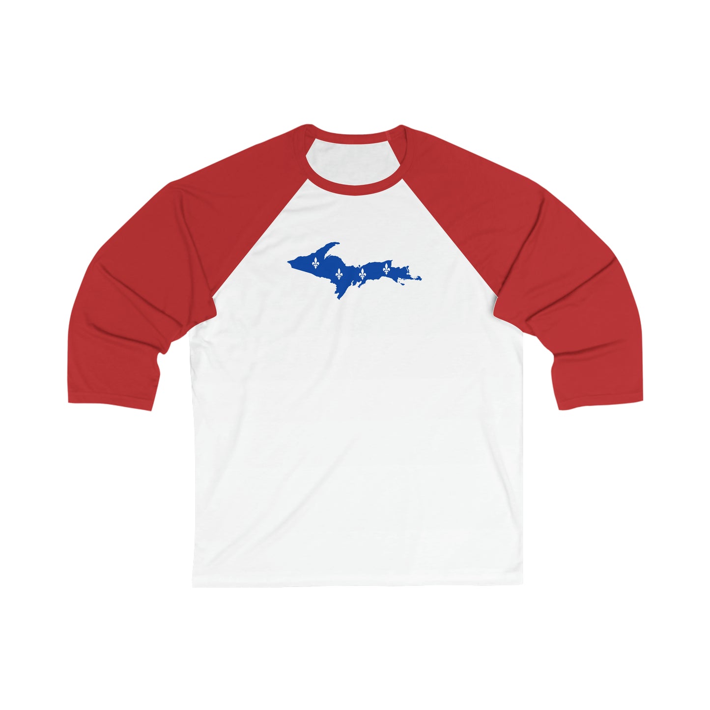 Michigan Upper Peninsula T-Shirt (w/ UP Quebec Flag)  | 3/4 Sleeve Baseball