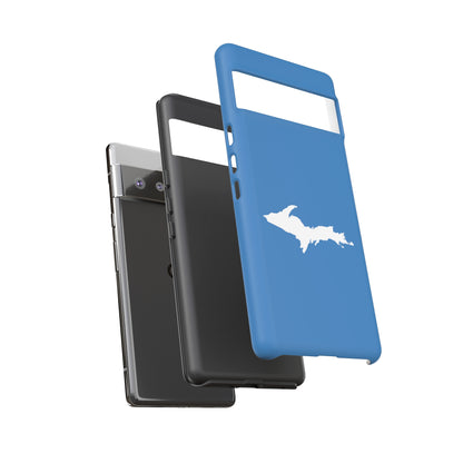 Michigan Upper Peninsula Tough Phone Case (Lake Superior Blue w/ UP Outline) | Samsung & Pixel Android