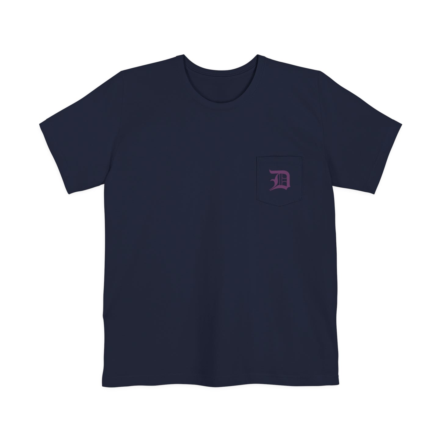 Detroit 'Old English D' Pocket T-Shirt (Plum) | Unisex Standard