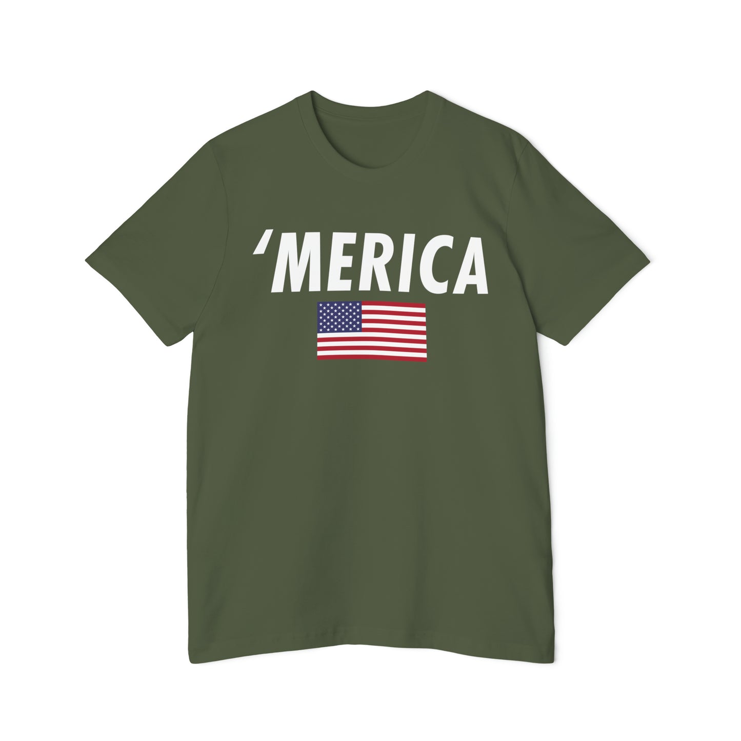 'Merica' T-Shirt (Oblique Sans Flag Edition) | Made in USA