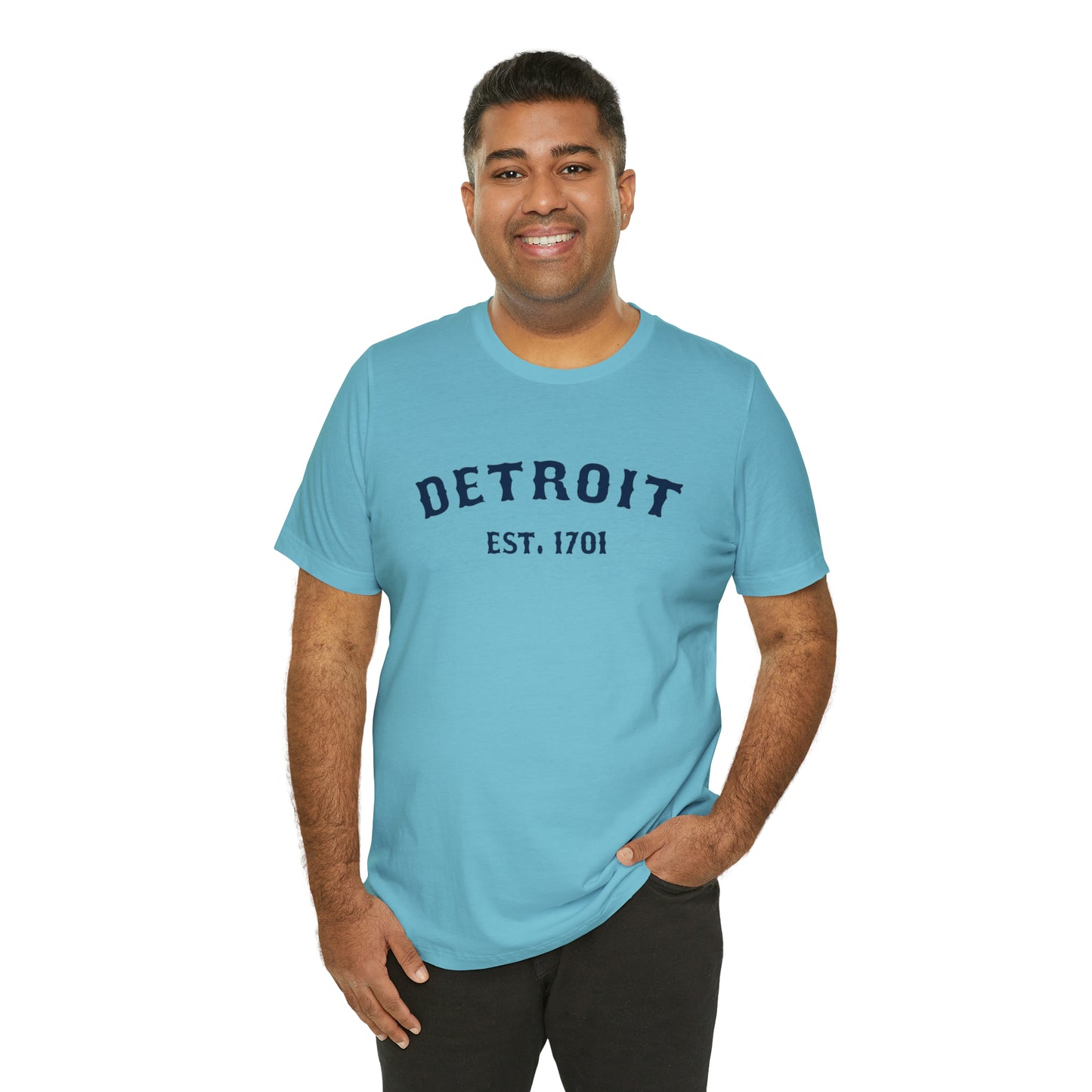 'Detroit EST. 1701' T-Shirt (Ballpark Font) | Unisex Standard