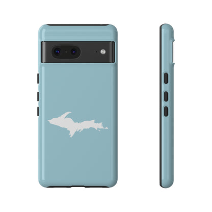 Michigan Upper Peninsula Tough Phone Case ('58 Caddie Blue w/ UP Outline) | Samsung & Pixel Android