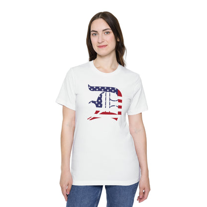 Detroit 'Old English D' T-Shirt (Patriotic Edition) | Made in USA