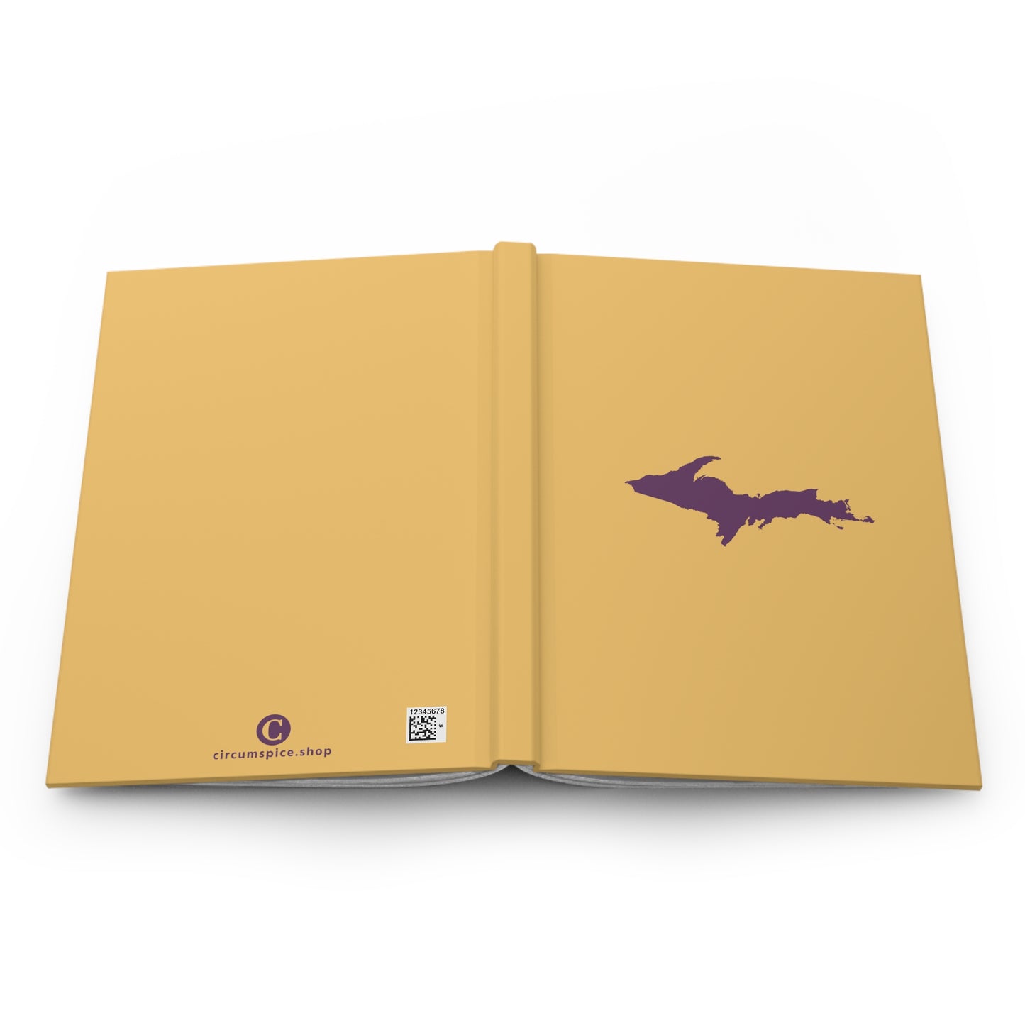 Michigan Upper Peninsula Hardcover Journal (Citrine w/ Plum Outline) | Ruled - 150pgs