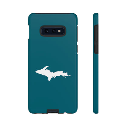 Michigan Upper Peninsula Tough Phone Case (Auburn Hills Teal w/ UP Outline) | Samsung & Pixel Android