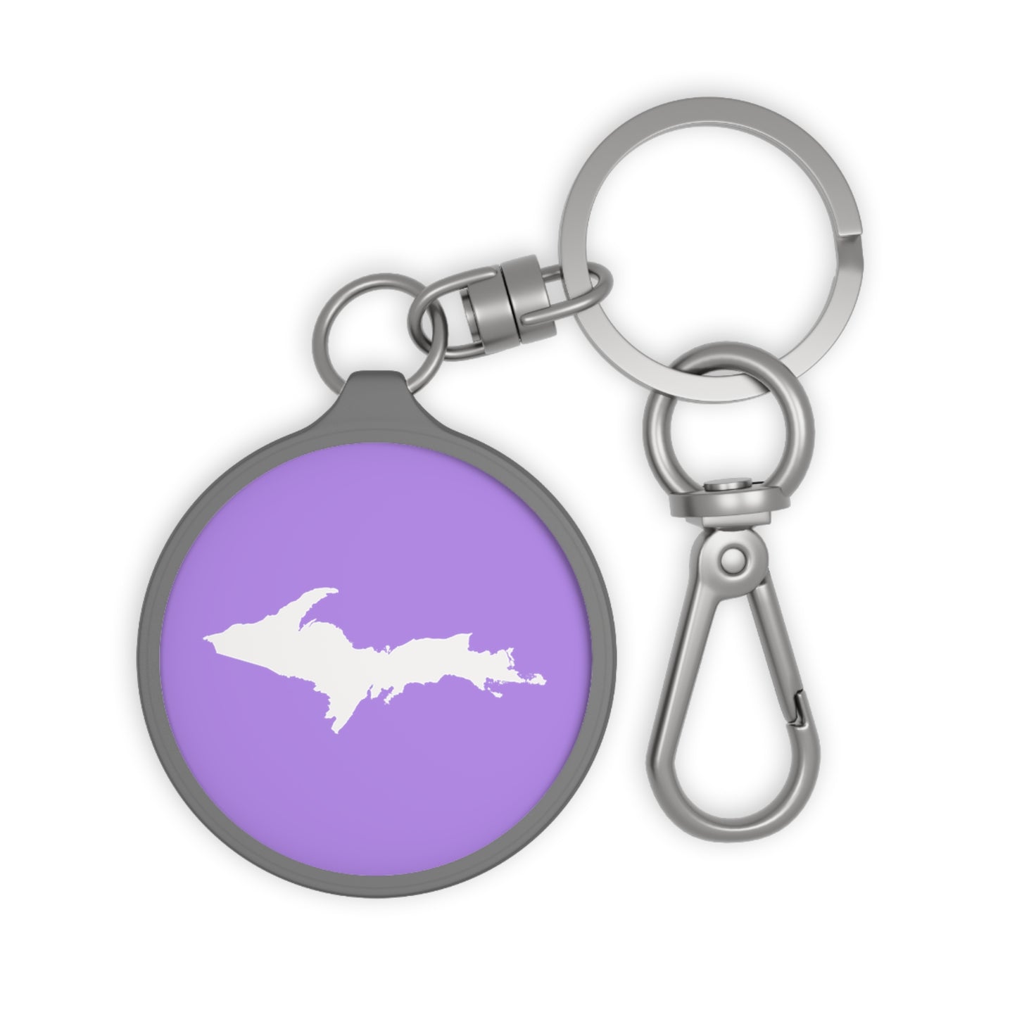 Michigan Upper Peninsula Keyring (w/ UP Outline) | Lavender