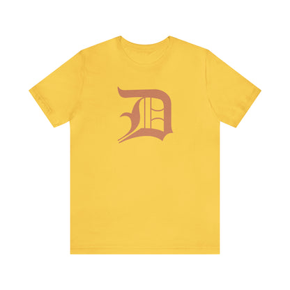 Detroit 'Old English D' T-Shirt (Copper Color) | Unisex Standard