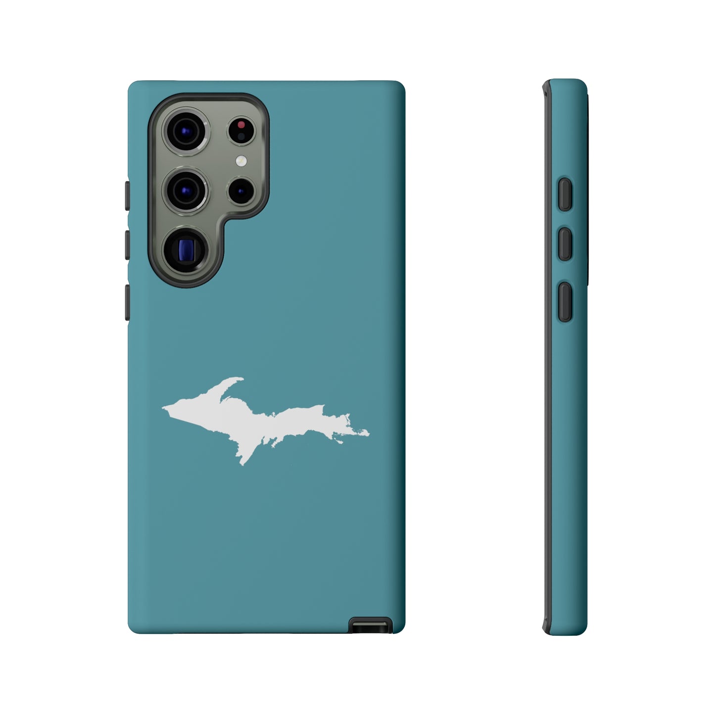 Michigan Upper Peninsula Tough Phone Case (Huron Blue w/ UP Outline) | Samsung & Pixel Android