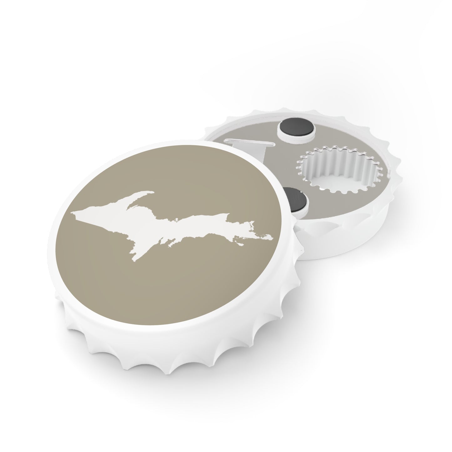 Michigan Upper Peninsula Bottle Opener (w/ UP Outline) | Petoskey Stone Beige