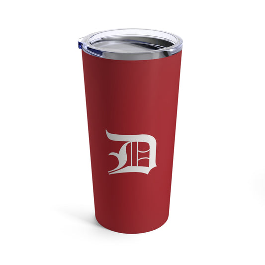 Detroit 'Old English D' Tumbler | Thimbleberry Red - 20oz