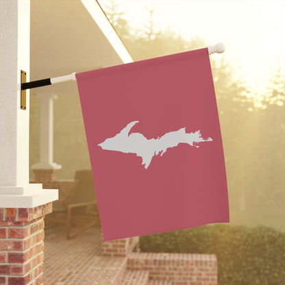 Michigan Upper Peninsula Home & Garden Flag (w/ UP Outline) | Watermelon Pink