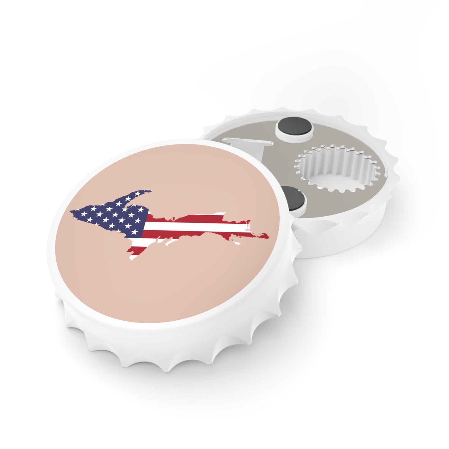 Michigan Upper Peninsula Bottle Opener (w/ UP USA Flag ) | Rose Gold