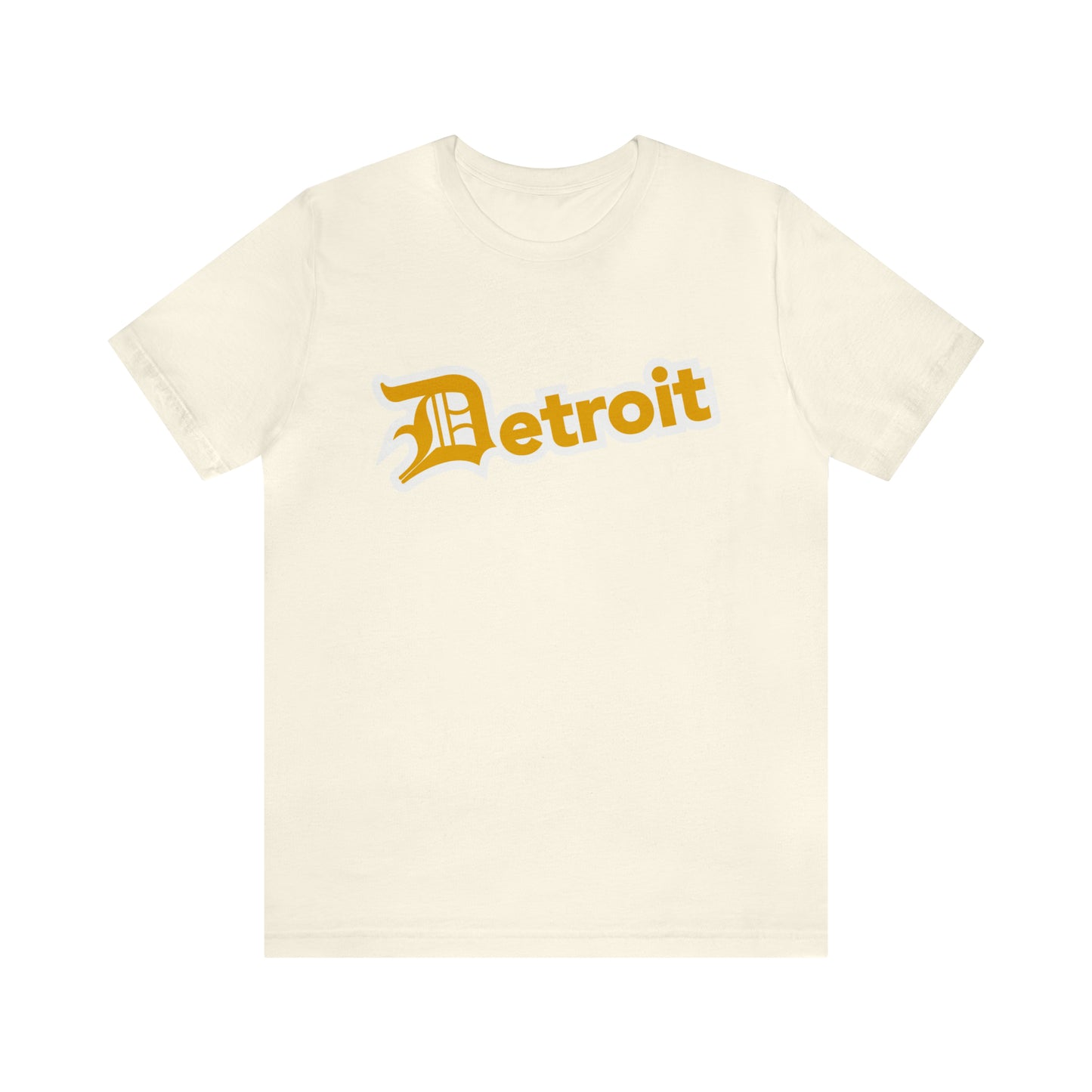 'Detroit' T-Shirt (Gold w/ Old English 'D') | Unisex Standard