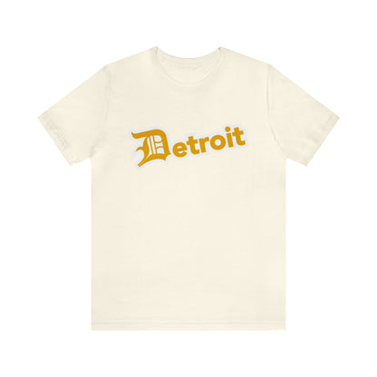 'Detroit' T-Shirt (Gold w/ Old English 'D') | Unisex Standard