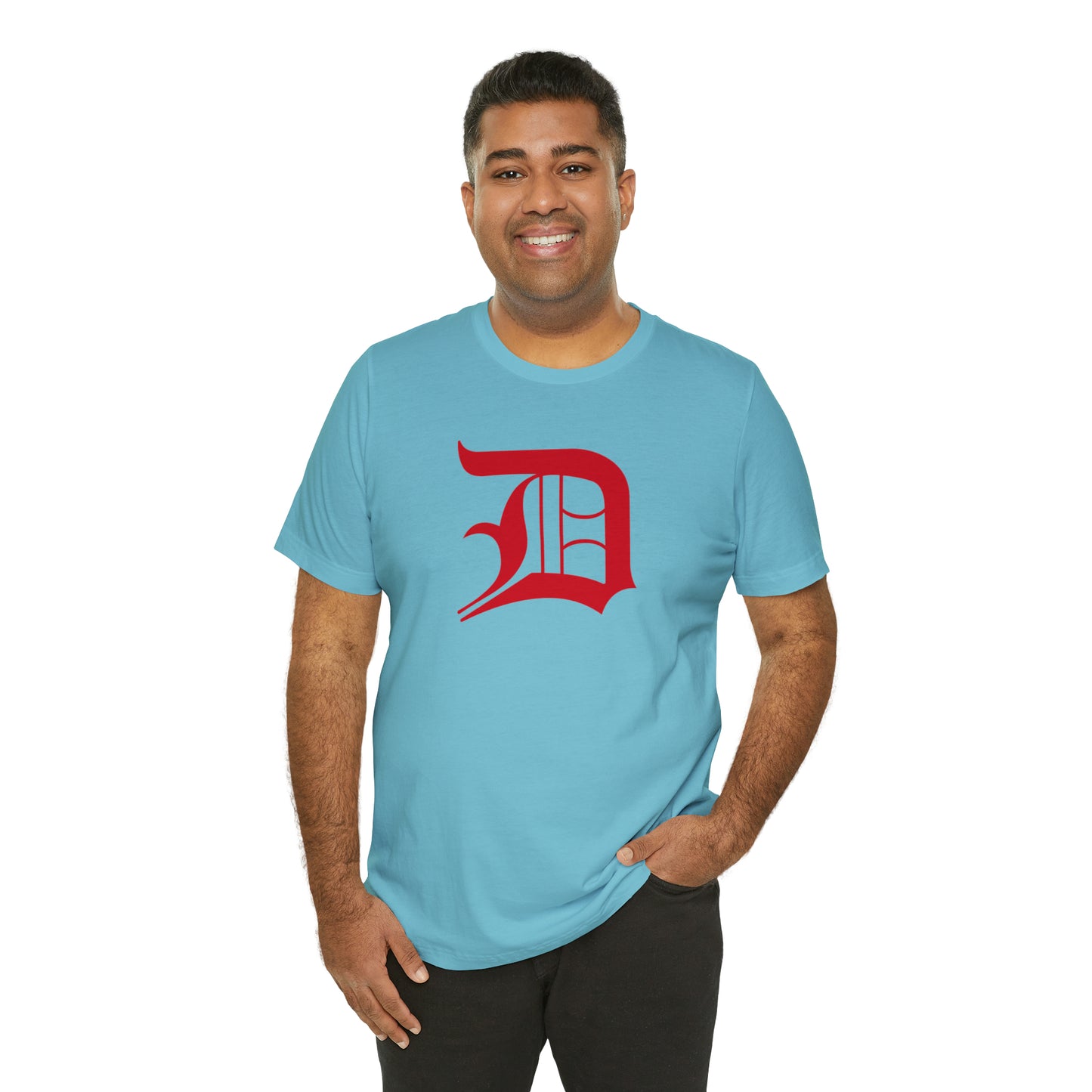 Detroit 'Old English D' T-Shirt (Aliform Red) | Unisex Standard