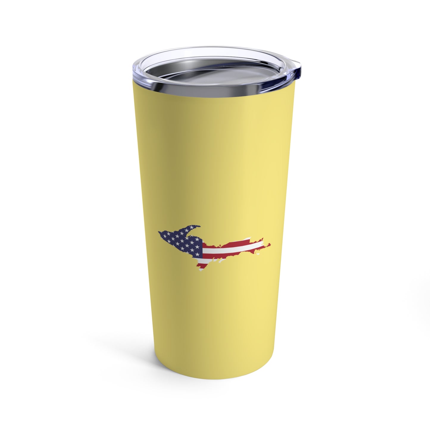 Michigan Upper Peninsula Tumbler (w/ UP USA Flag) | Cherry Yellow - 20oz