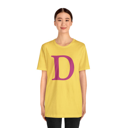 'Old French D' T-Shirt (Apple Blossom Pink) | Unisex Standard Fit