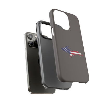 Michigan Upper Peninsula Tough Phone Case (Warren Tank Grey w/ UP USA Outline) | Apple iPhone