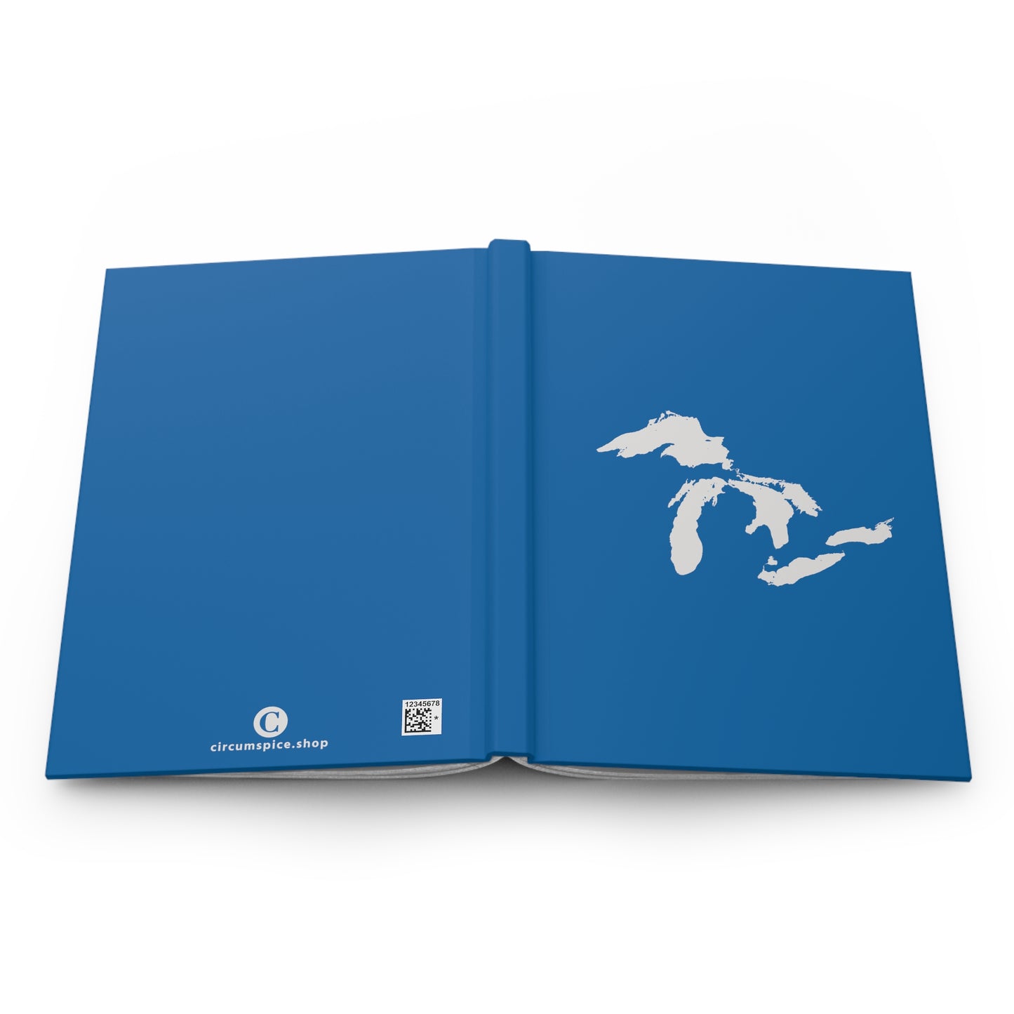 Great Lakes Hardcover Journal (Azure w/ UP Outline) | Ruled - 150pgs