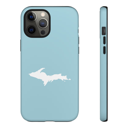 Michigan Upper Peninsula Tough Phone Case ('58 Caddie Blue w/ UP Outline) | Apple iPhone