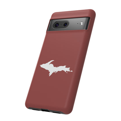 Michigan Upper Peninsula Tough Phone Case (Ore Dock Red w/ UP Outline) | Samsung & Pixel Android