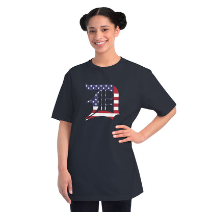 Detroit 'Old English D' T-Shirt (Patriotic Edition) | Unisex Organic