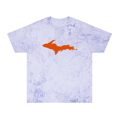 Michigan Upper Peninsula T-Shirt (w/ Orange UP Outline) | Unisex Color Blast